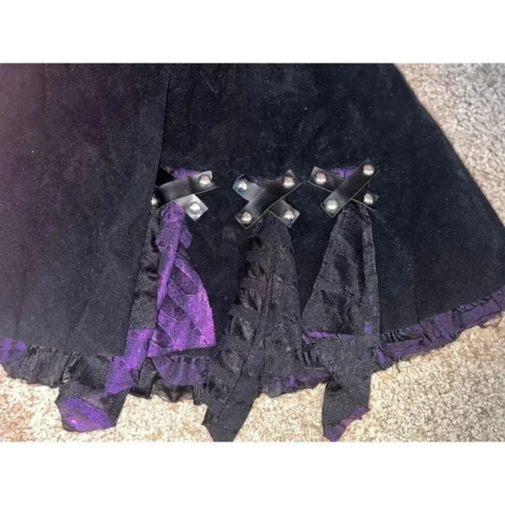 Purple punk Witch Halloween costume size L 12-14 kids
